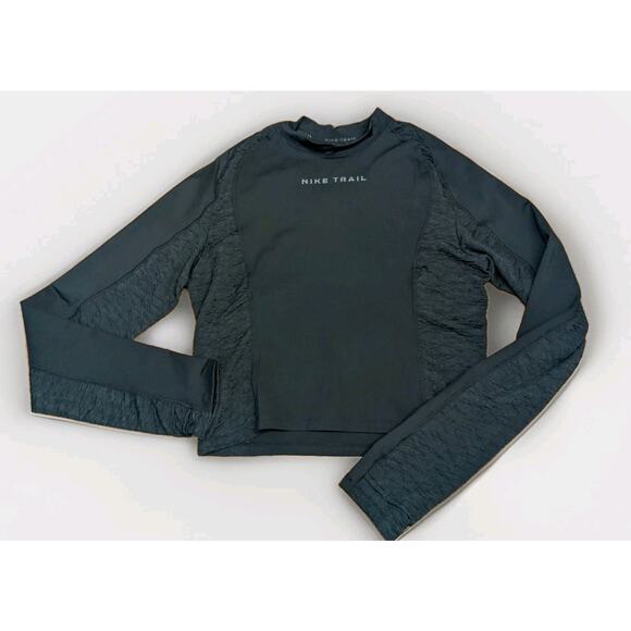 Nike Trail Dri-FIT Long-Sleeve Running Top Women's Black Size Medium FN4706-010 - Picture 1 of 16